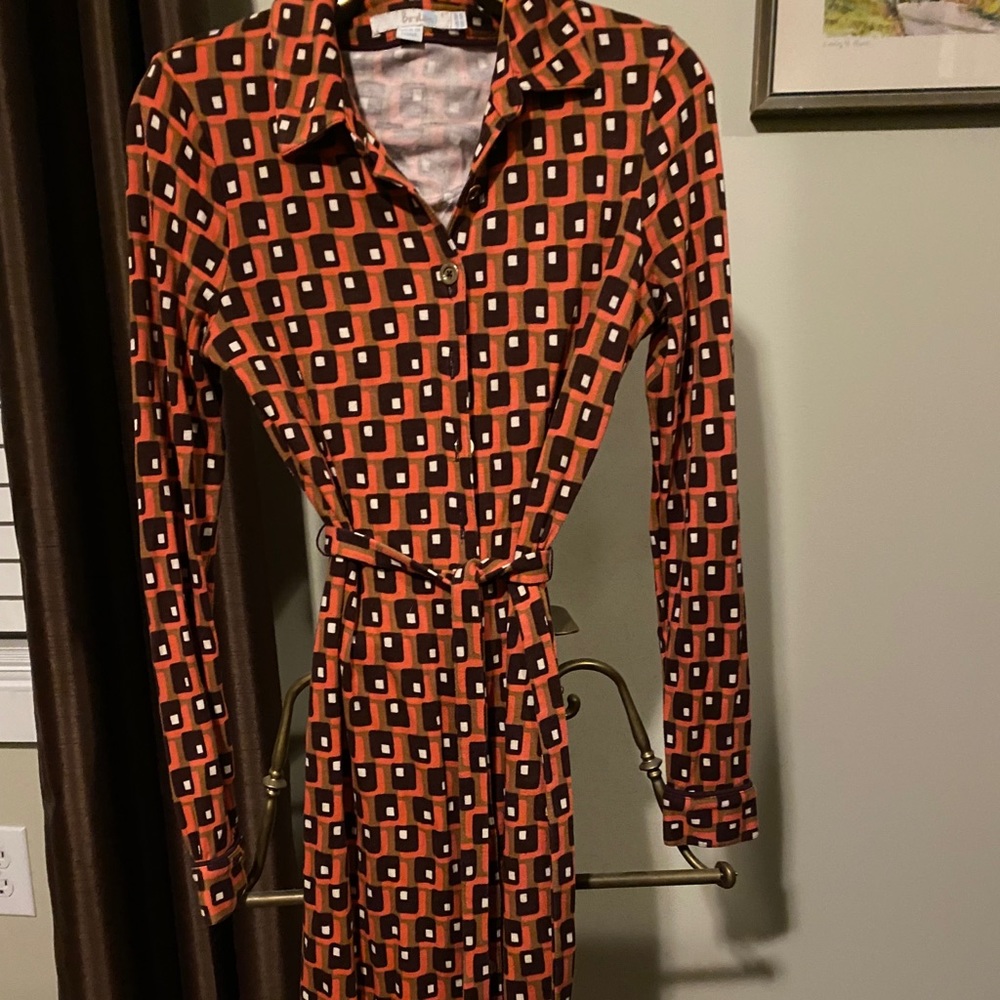 Boden Orange Printed Dress